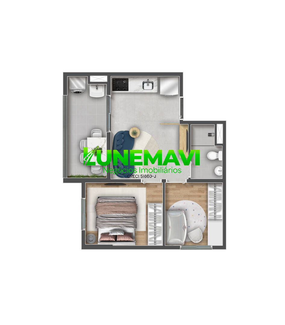 Apartamento, 2 quartos - Foto 2