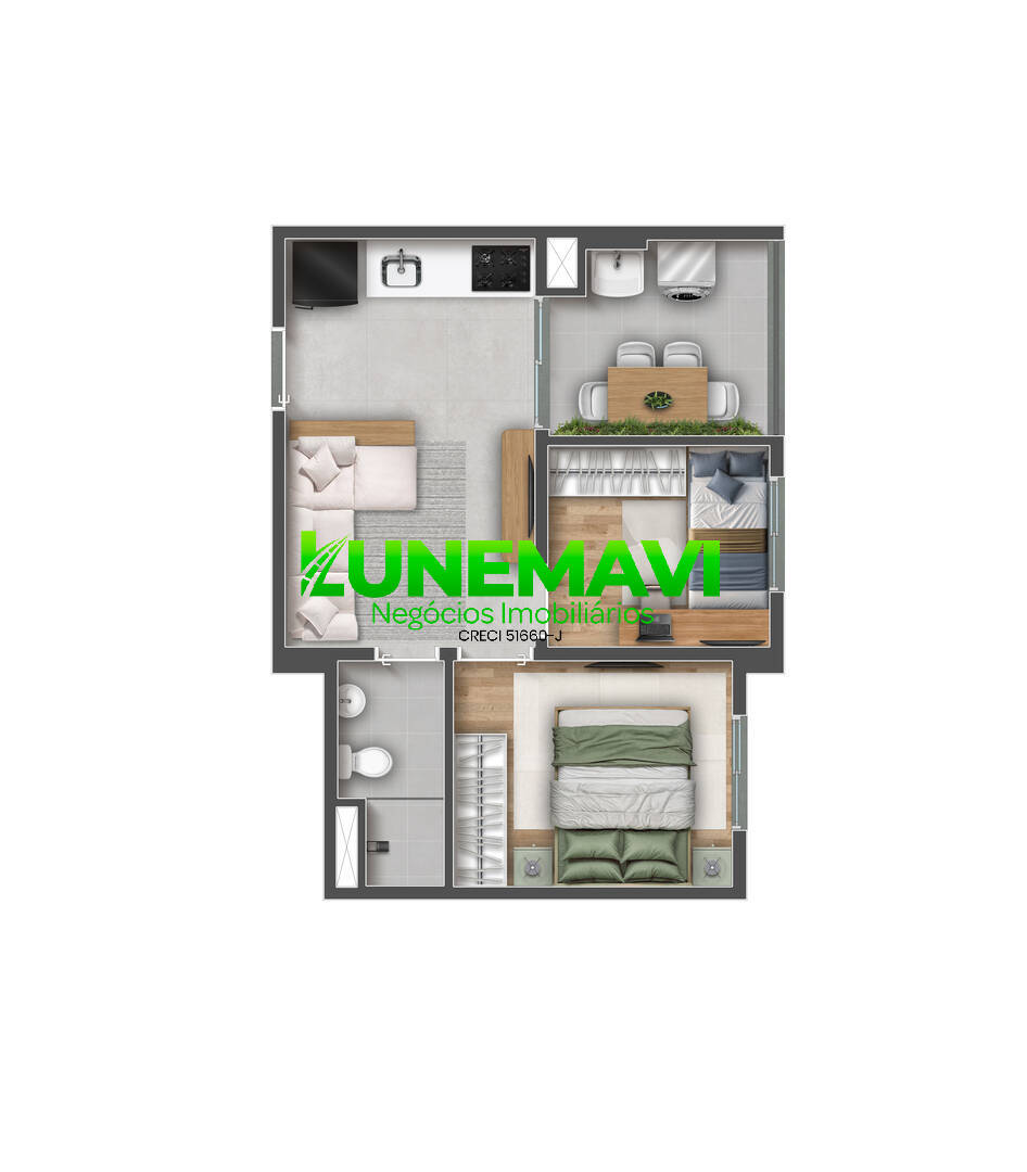 Apartamento, 2 quartos - Foto 4